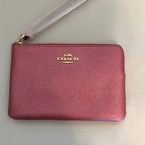 Coach Corner Zip Wristlet